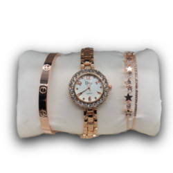 Часы GIFTBOX G1002 (2 розового золота / 1 золото / 2 серебра) (50шт)