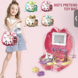 Детский косметический набор сумка для макияжа с зеркалом Kids Pretend Toy Bag