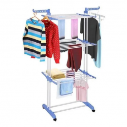 Сушарка для білизни підлогова Tiers Garment Rack With Wheels Синя 