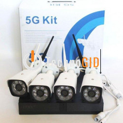 Комплект відеоспостереження бездротової DVR KIT CAD Full HD UKC 8004/6673 WiFi 5G набір на 4 камери та реєстрат