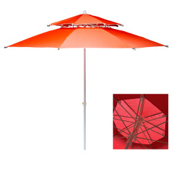 Зонт 3м двойной клапан Красный HYG1837-1red