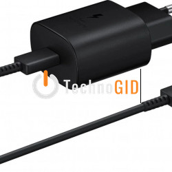 Адаптер USB з кабелем USB-TYPE C 25W Black Edition 