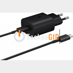 Адаптер USB з кабелем USB-TYPE C 25W Black Edition 