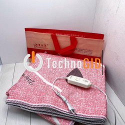 Електропростирадло із сумкою electric blanket 150*180 серця на червоному тлі