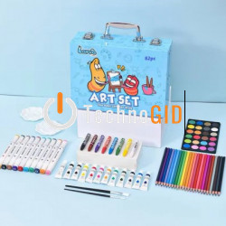 Кольорові олівці для малювання (Синій) Art Set, 82pc 