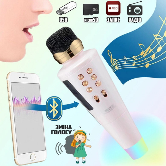 Микрофон wster ws-2711 Karaoke 2 ряда 