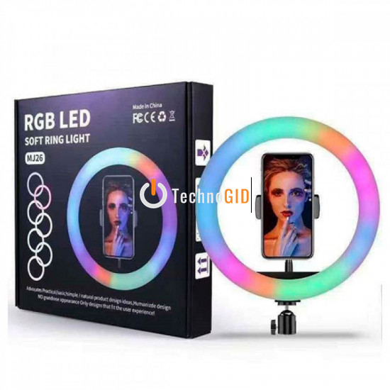 Кільцева Led лампа RGB MJ26 (26 сантиметрів )