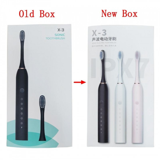 Електрична зубна щітка SONIC TOOTHBRUSH X-3, 6 режимів 4 насадки, звукова зубна щітка Електрична зубна щітка SONIC TOOTHBRUSH X-3, 6 режимів 4 насадки, звукова зубна щітка