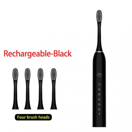 Електрична зубна щітка SONIC TOOTHBRUSH X-3, 6 режимів 4 насадки, звукова зубна щітка Електрична зубна щітка SONIC TOOTHBRUSH X-3, 6 режимів 4 насадки, звукова зубна щітка