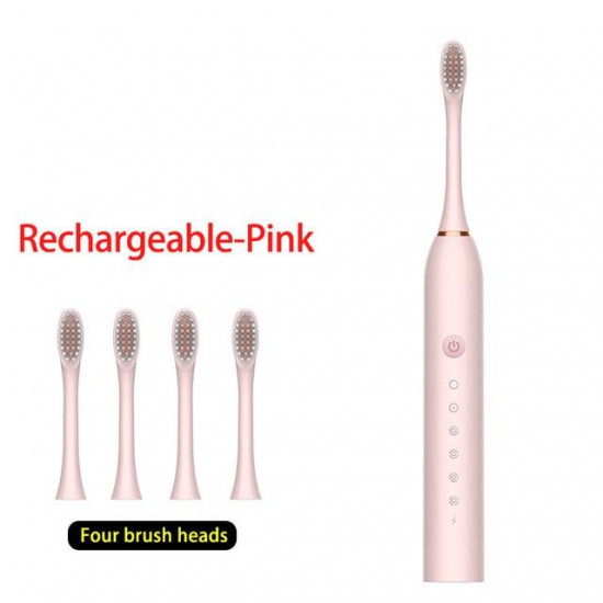 Електрична зубна щітка SONIC TOOTHBRUSH X-3, 6 режимів 4 насадки, звукова зубна щітка Електрична зубна щітка SONIC TOOTHBRUSH X-3, 6 режимів 4 насадки, звукова зубна щітка