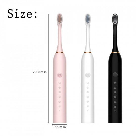 Електрична зубна щітка SONIC TOOTHBRUSH X-3, 6 режимів 4 насадки, звукова зубна щітка Електрична зубна щітка SONIC TOOTHBRUSH X-3, 6 режимів 4 насадки, звукова зубна щітка