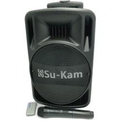 Портативная колонка Su-Kam BT 100D + 1 микрофон 12v\220v (1)