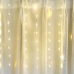 Гирлянда штора 150LED (RD-9002) 3mх1m, 15LEDX10 сосулек (контрол.220V) с хвост. заглуш. Цвет ламп-Бе