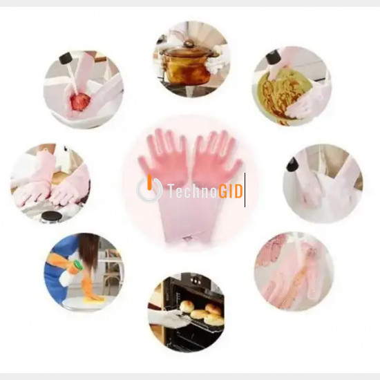 Рукавички для миття посуду Gloves for washing dishes (W-49) 