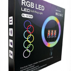 Кольцевая LED лампа RL14 RGB с 3 держателем для телефона 36см с питанием от 220V (10шт)