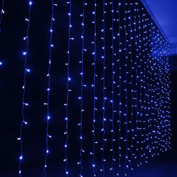 Гирлянда штора наружная 360LED 3х2м 220V + блок питания + 8 режимов + Хвостовая заглушка RD200 Цвет
