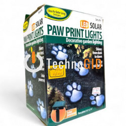 Світи, що світяться Paw Print Light на сонячній батареї / ART-0476