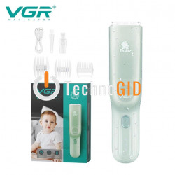 Дитяча вакуумна машинка для стрижки Baby Hair Trimmer VGR V155 (Зелений / блакитний ) 