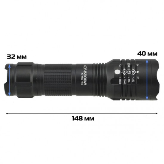 Ліхтарик ручний BL 8900-P50 1*18650 battery Ліхтарик ручний BL 8900-P50 1*18650 battery