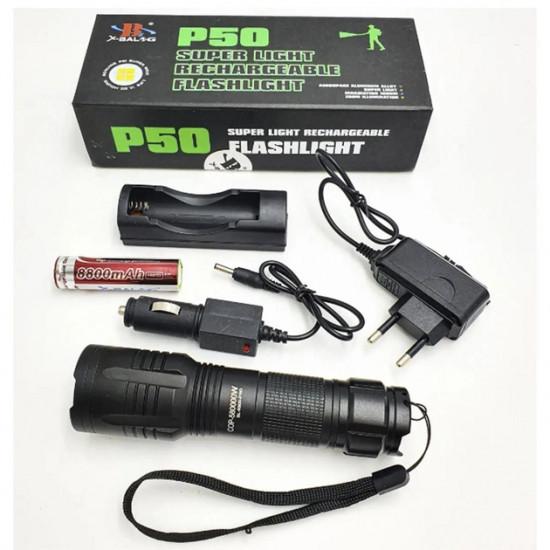 Ліхтарик ручний BL 8900-P50 1*18650 battery Ліхтарик ручний BL 8900-P50 1*18650 battery