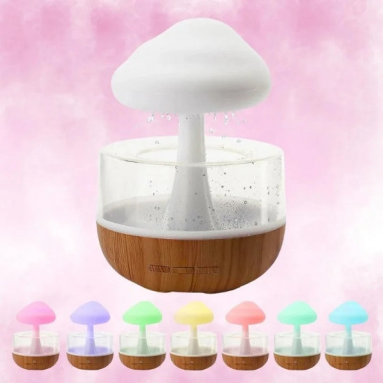 Нічник-зволожувач з ефектом дощу Cloud Rain Humidifier 