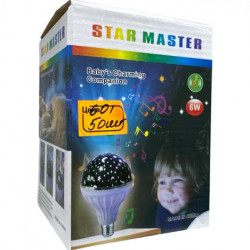 Лампа проектор зоряного неба на патрон E27 Star Master Bulb 601-HX 6Вт (Новорічний світ) (50шт)