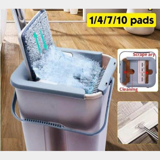 Швабра-ледарка Supretto Scratch Cleaning Mop зі складною ручкою та системою віджиму Швабра-ледарка Supretto Scratch Cleaning Mop зі складною ручкою та системою віджиму