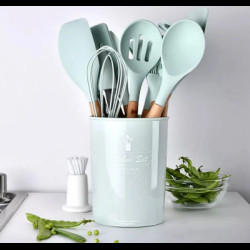 Набір кухонного приладдя 12 предметів Kitchen Set (чорний, червоний, рожевий, рожевий, фіол) (24)