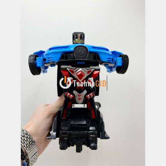 Машинка Трансформер Bugatti Robot Car Size 12 СИНЯ (24)