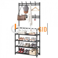 Вішалка для підлоги для одягу з підставкою для взуття New simple floor clothes rack (60х29.5х151 сантиметрів )