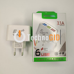 Зарядний пристрій 6USB ORIGINAL 3.1 OUTPUT 56 FAST CHARGER