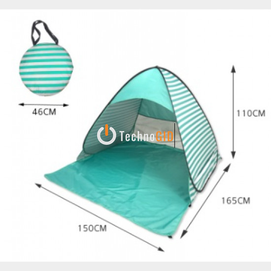 Намет пляжний Stripe зелений 150/165/110 