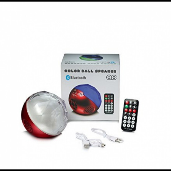 Цветной динамик в форме шара,Q8 High Fidelity Stereo Bluetooth+ пульт