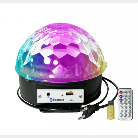 Дискошар LED з Bluetooth, 9 Квітів, обертається під музику