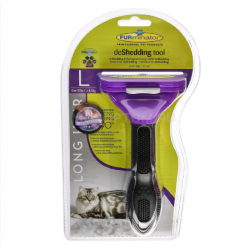 FURminator з кнопкою для котів з довгою шерстю - Розмір L (оригінал з голограмою)