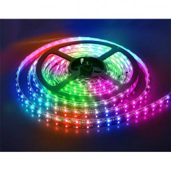 Світлодіодна стрічка led 5м smd 3528 rgb з пультом та блоком живлення гірлянда на клейкій основі
