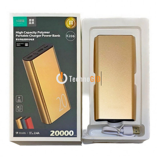 Power Bank 20000 mAh K-206  