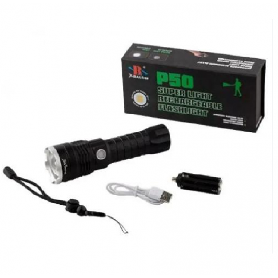 Фонарь ручной P50 Super Light Rechargeable FlashLight 