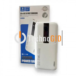 POWER BANK INKAX PBQ-07 на 20000 mAh (22,5 W) зі швидким заряджанням і циферблатом без шнурів (2 виходи)