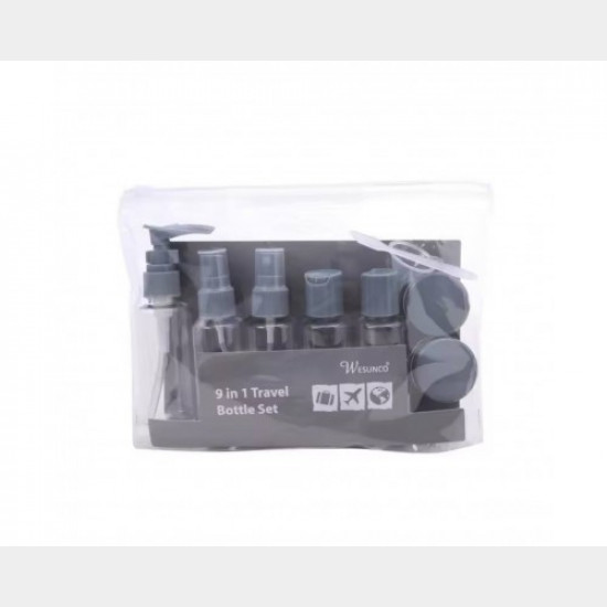 Дорожня пляшка-розпилювач з кришками 9 in 1 Travel Bottle Set