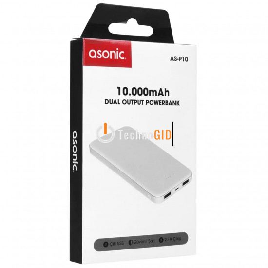 Power Bank 10000 mAh ASONIC AS-P10