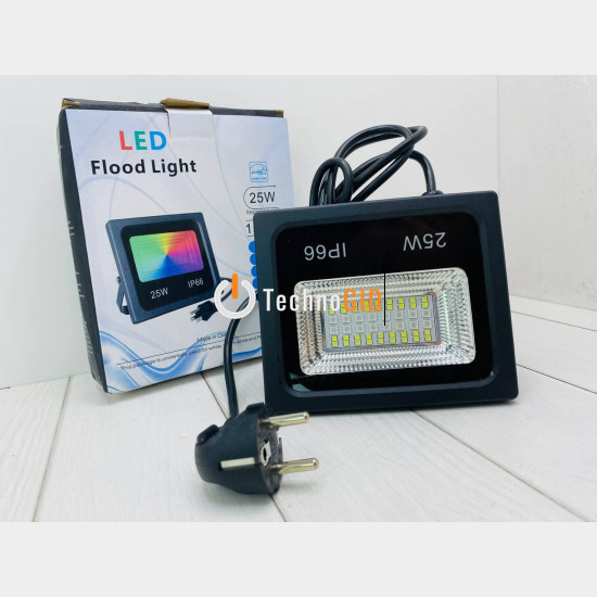 SMART LED ПРОЖЕКТОР 25 W IP66 RGB bluetooth з застосунком 