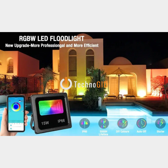 SMART LED ПРОЖЕКТОР 25 W IP66 RGB bluetooth з застосунком 