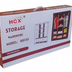 Шафа складна тканинна Storage Wardrobe 88130 13-Трубка (тільки коричневий 130*45*175cм) (10шт)