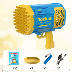 Автоматический Пулемет Bubble Gun Rocket 69 Отверстий Мыльные пузыри пузырь машина MA517 (1ящ.=54шт.