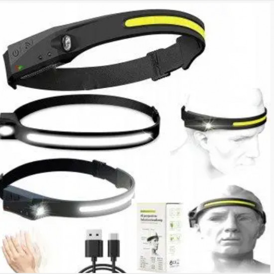 Легкий налобний ліхтар LED+COB BR000063-5808A Легкий налобний ліхтар LED+COB BR000063-5808A