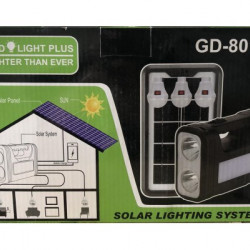 Фонарь GD-8017s Solar станция с POWER BANK на солнечной батарее (+3 LED лампочки) (16)