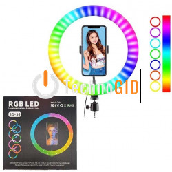 Лампа кільцева RGB 3D 36 