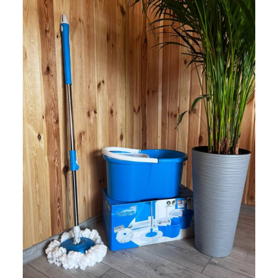 Швабра З Відром кругла Easy Mop швабра та відро з віджимом + КОРОБКА 