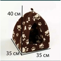 Мягкий флисовый домик для животных Коричневый MA266brown (1ящ.=30шт.)